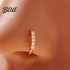 Adjustable Nose Clip Copper Material Pin Open Buckle Design Ring