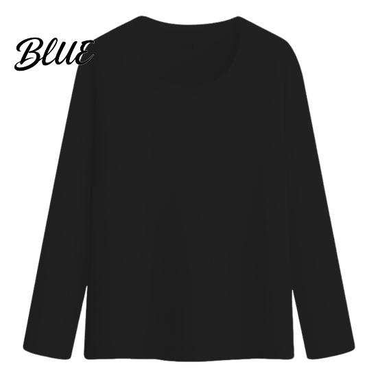 Koszulka termiczna damska Top z okrągłym dekoltem Długi rękaw Aksamitna podszewka Oddychający Top Podkoszulek Dopasowany Jednolity kolor Ciepły T-shirt Wygodny