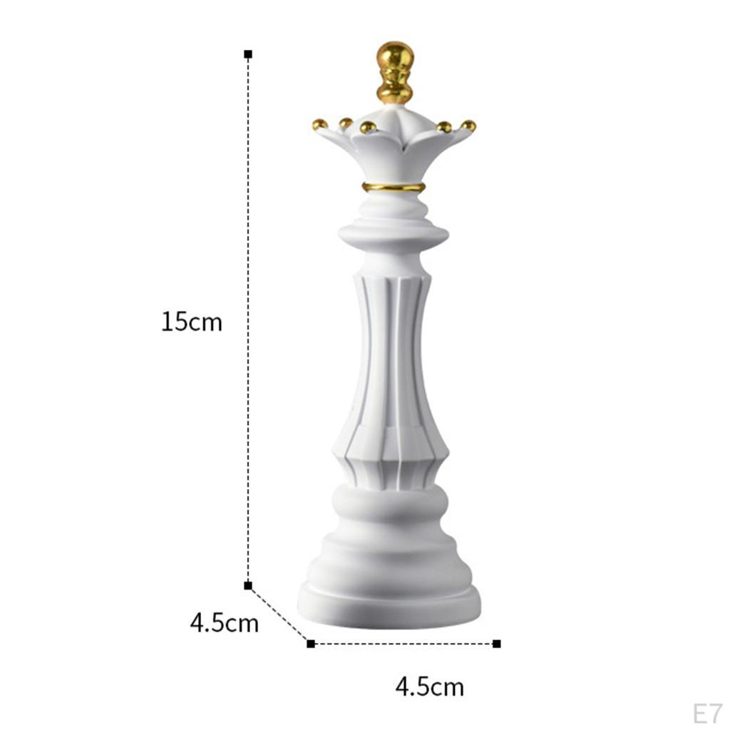 2pcs Chess Pieces Statue Sculpture Collectible Figurine Resin Crafts Home Decoration Contemporary