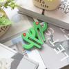 Cactus-Shaped Clamp-On Shower Hook for 8 Mm Glass Doors — Bathroom Accessory for Towels & Essentials