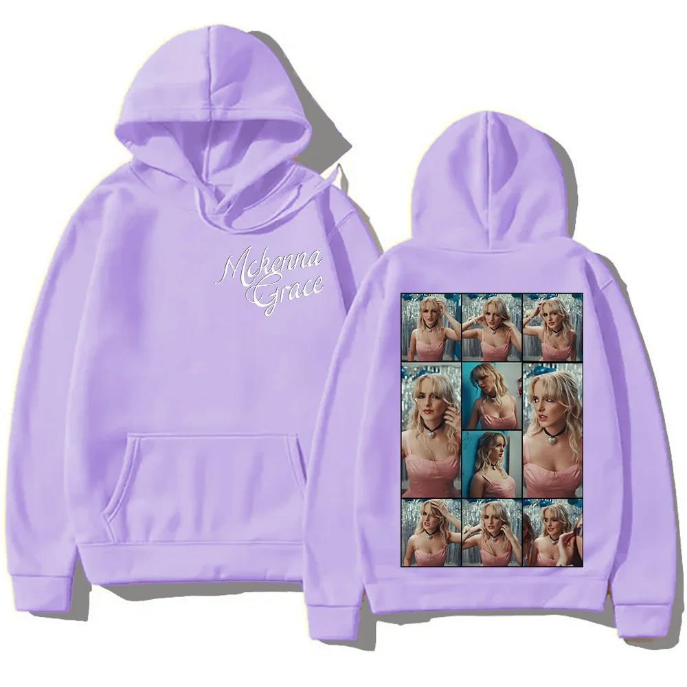 Mckenna Grace Photo Collage Hoodie Men Women Fleece Warm Autumn Winter Hooded Sweatshirt Singer Casual Streetwear Pullover