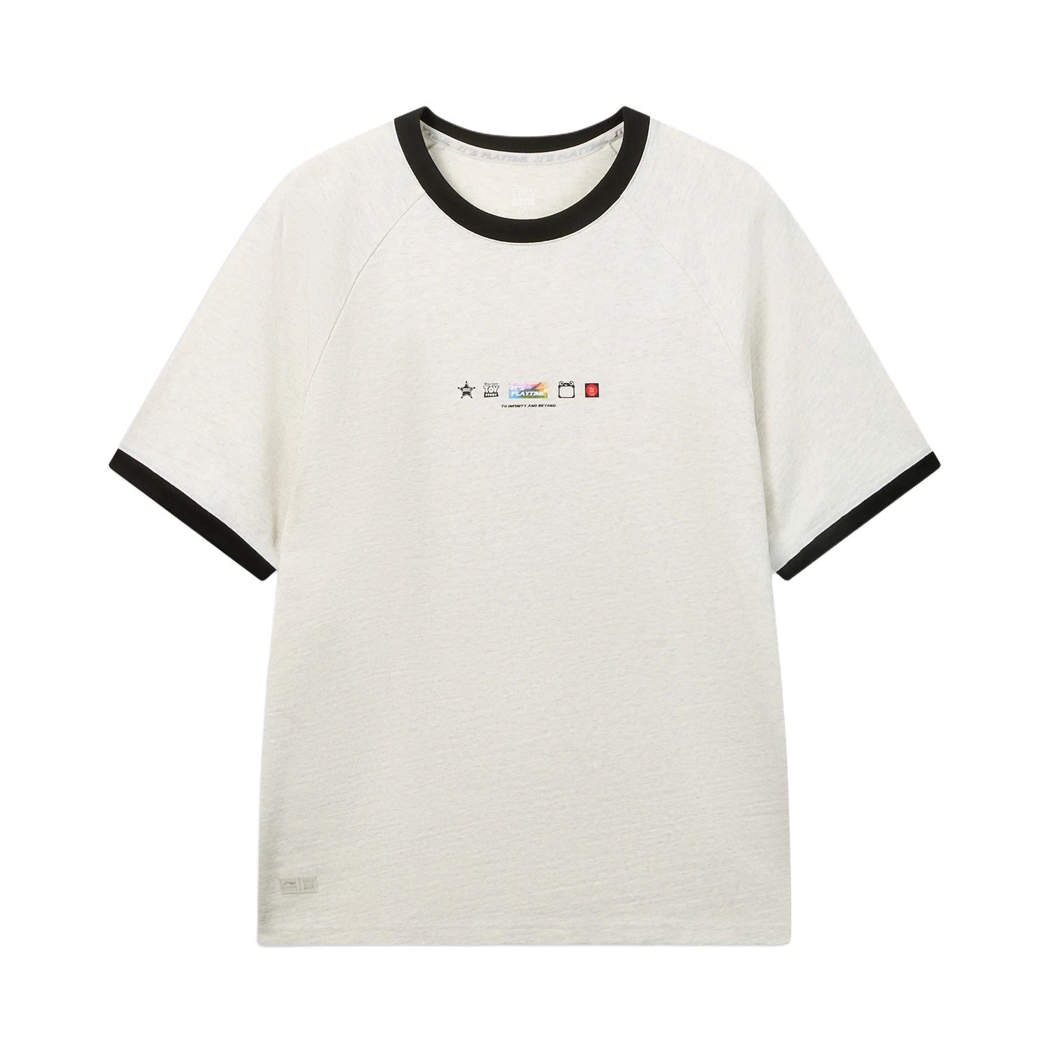 Li Ning × Disney Collaboration Pixar Toy Story Series Minimalist Lettering Short Sleeve T-Shirt Men Tops AHSW461-5 S