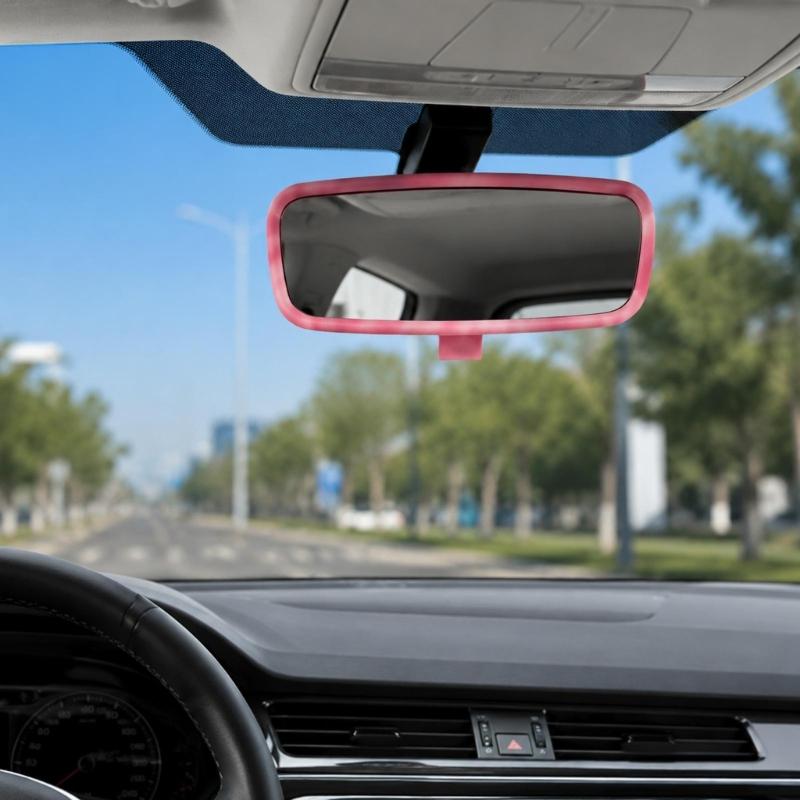 3-Piece Car Interior Trim Cover Set with Open-Center Frames and Slip-On Installation Requiring No Tools for Placement