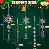 18-Piece Christmas Tree Decoration Set: Crystal Snowflakes & Icicle Ornaments
