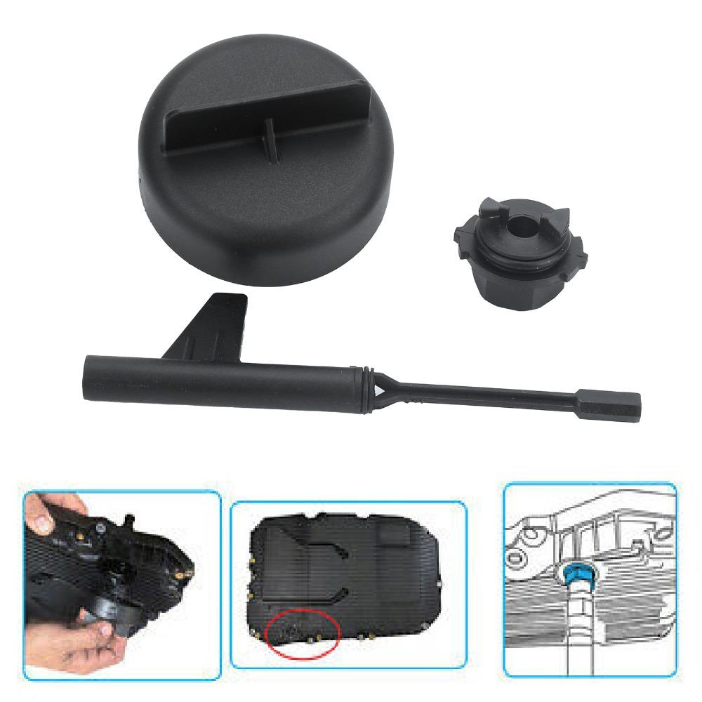 Set di 3 Pezzi per Controllo Livello e Riempimento Olio con Tappo di Scarico Adattatore per Sostituzione Olio Cambio Stile OEM Negozio Auto