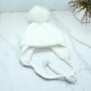High-quality long rabbit fur ear protectors are exported to Russia in winter, thickened and enlarged, warm fox hairball knitted hat for women