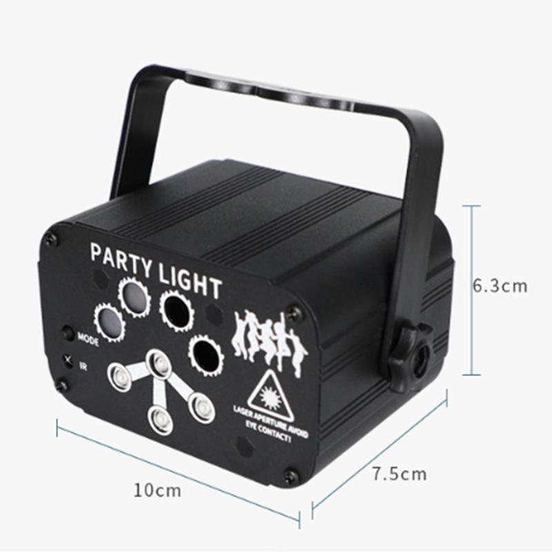 120 Patterns 8 Lens RGB LED Stage Light Disco Party Laser Projector Lamp
