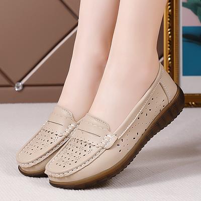 Damskie mokasyny casualowe wsuwane loafersy damskie letnie oddychające minimalistyczne płaskie buty miękkie do chodzenia dla matki