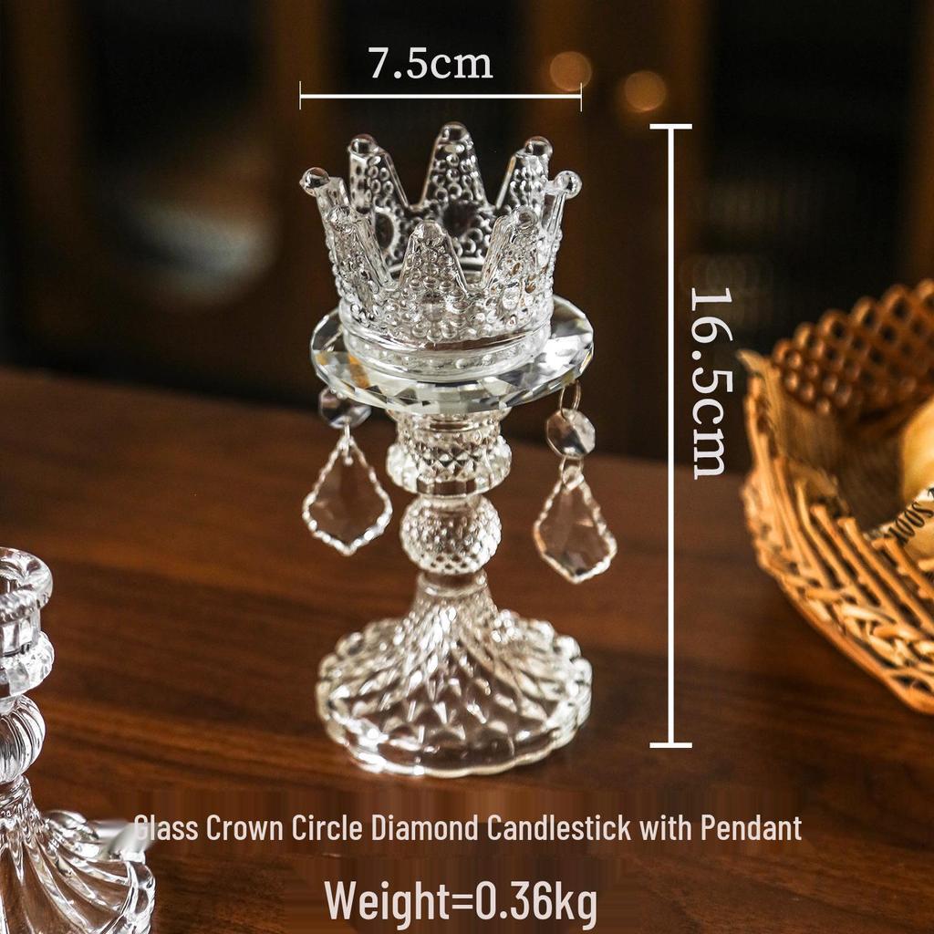European Transparent Glass Candle Holder - Light Luxury Aromatherapy for Romantic Atmosphere and Home Decor.