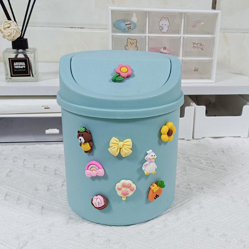 

«Мини-мусорное ведро с крышкой для рабочего стола — контейнер для хранения в офисе, общежитии, спальне и гостиной»