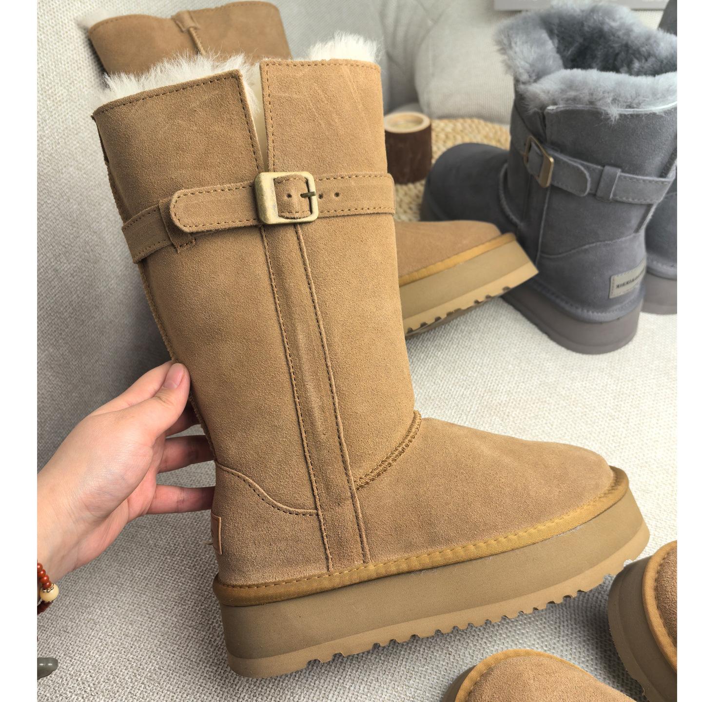 

Женские зимние сапоги из овчины и меха на платформе, сапоги-чулки средней высоты, модная и удобная женская обувь, хлопок s 36