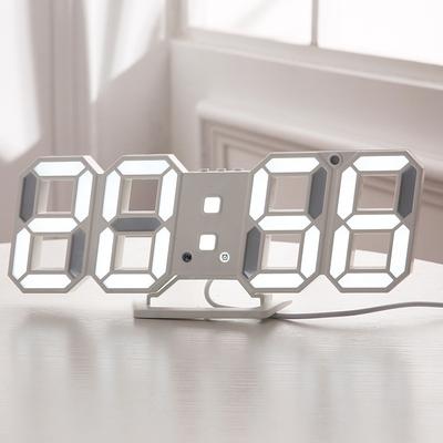 6609 orologio digitale fotosensibile automatico orologio elettronico 3D multifunzione da tavolo/da parete a doppio uso orologio LED