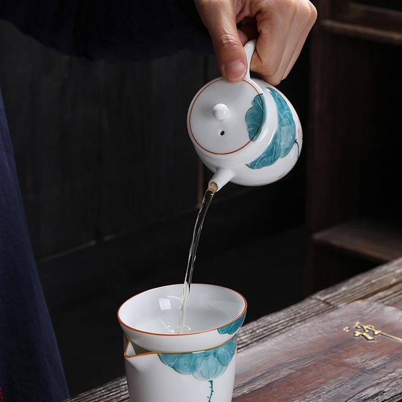 190ml Hand-Painted Ceramic Teapot Japanese Simple Kung Fu Tea Set