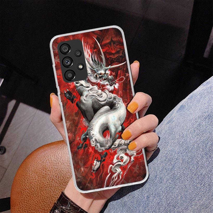 Asian Dragons Animal Tattoo Phnoe Case for Samsung Galaxy A17 A37 A57 A16 A26 A36 A56 A15 A14 A13 A55 A54 A53 A35 A34 A33 A25 A2