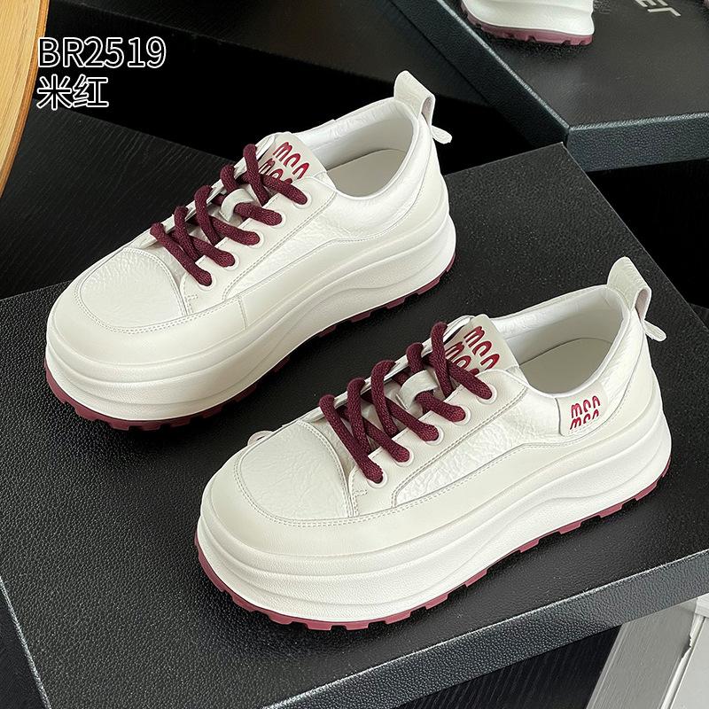 Board shoes spring and autumn new casual thick-soled feet small leather breathable 35