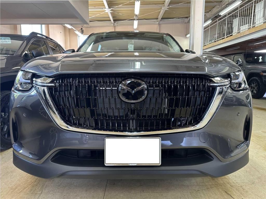 Mazda CX60 CX-60 Emblem Smoke Film Dark Smoke Custom PPF Front Emblem Sticker Seal