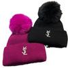 Paris Star Fox Hairball Plush Knitted Hat Women'S Winter Cold Northern Warm Rabbit Hair Ear Protector