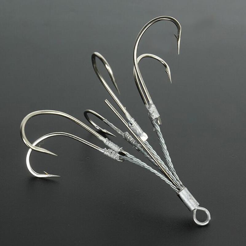 Haczyki Wędkarskie 6 Haczyków Wysokowęglowa Stal Haczyki Trójnikowe Haczyk Rybacki Super Ostry Haczyk Kotwiczny Wędkarski Sprzęt Akcesoria Haczyk Rybacki