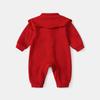 Festive Red Autumn Romper for Newborns and Infants – Class A Baby Bodysuit