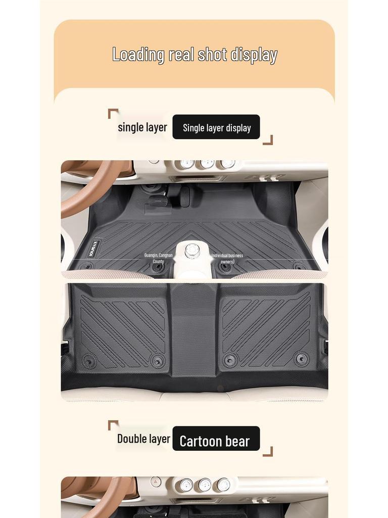 Kompatible Fußmatten für Wuling Hongguang Mini Dritte und Vierte Generation Macaron, Version für vier Türen