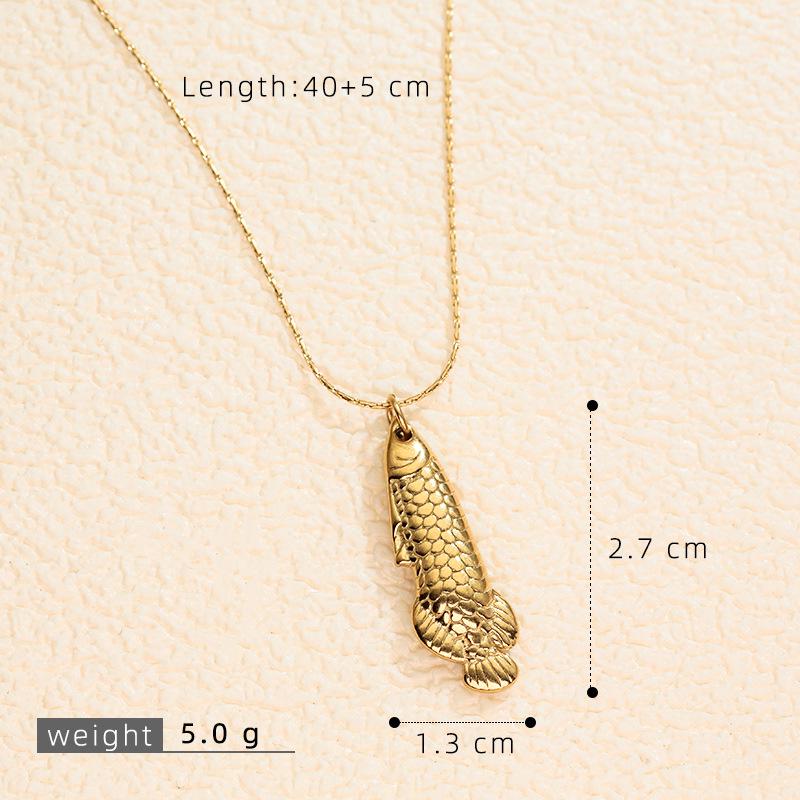 Bestseller Edelstahl Fisch Anhänger Halskette für Damen - Trendy, Modisch und Exquisite Schlüsselbein Kette