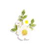 Rinhoo Elegant Daisy Flower Brooches For Women Fashion Sunflower Leaves Enamel Pins Floral Bouquet Badge Wedding Party Jewelry