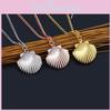 Minimalist Mini Openable Shell Photo Frame Metal Necklace For Girls