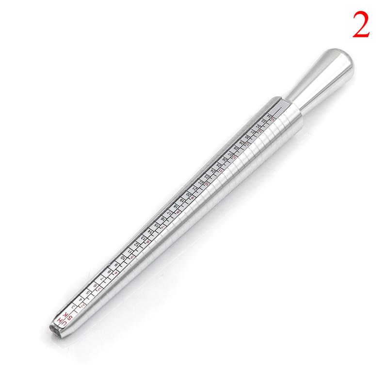 Ring Sizer Finger Guage Mandrel Finger Sizing Measure Stick Standard Tool Metal
