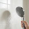 1pcs Stainless Steel Textured Handheld Showerhead Boosting Water-saving Shower Nozzle Household Bathroom Shower Head Accessories