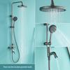 TLXT Stainless Steel Gunmetal Grey 3-Function Shower System