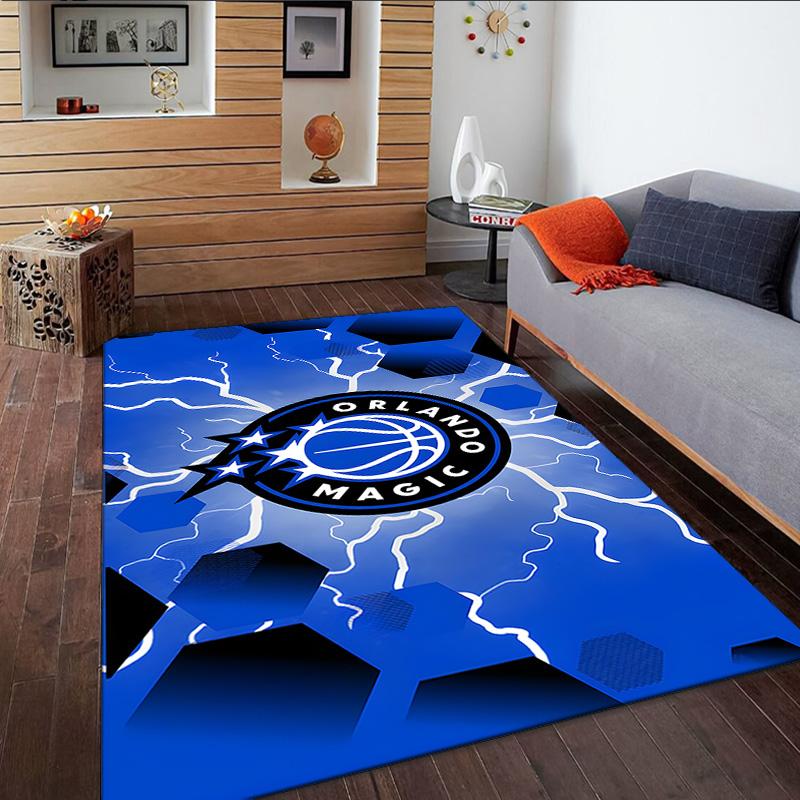 Orlando Basketball Teppich, Küchenteppiche, Yogamatte, Rutschfeste Matten, Teppich für Badezimmer, Wohnzimmer Schlafzimmer, Campingteppiche Weihnachtsgeschenk