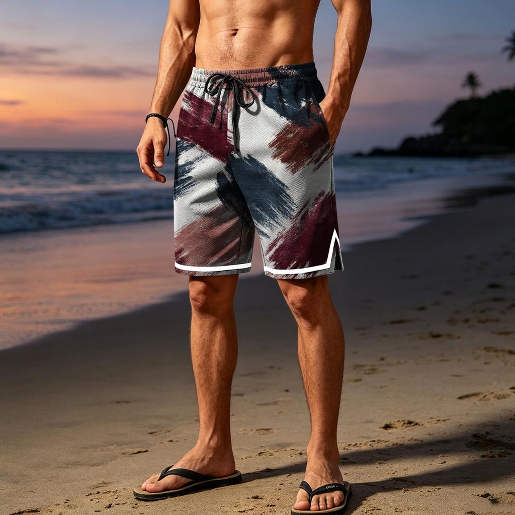 Men Mesh Athletic Shorts Breathable Lightweight Drawstring Waist Casual Sports Shorts with Pockets for Summer Gym Running Workout Outdoor Activities