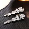 Lindon Fashion Copper Alloy Zircon Jewellery Drop Earrings For Women Wedding Party Gifts