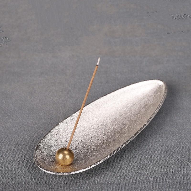 Legierung Räuchergefäß Reflux Stick Räucherstäbchenhalter Home Buddhismus Dekoration Vintage Spule Räuchergefäß Meditation Yoga Home Dekoration gray