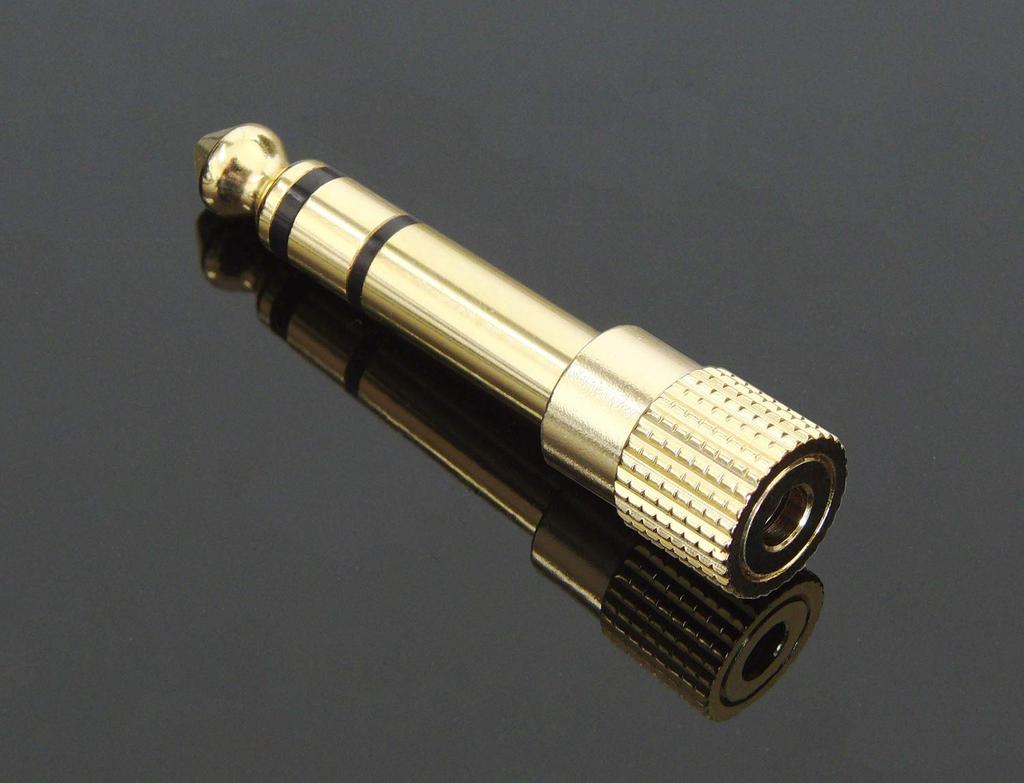 Fuji Parts Stereo Mini Jack Stereo Standard Plug Conversion Plug 3.5mm (Female) - 6.3mm (Male) AC-666