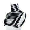Faux Turtleneck Detachable Collar Solid Color Striped Half Top Mock Blouse Collar for Women and Men Stylish Layering