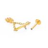 316L Stainless Steel Cross Lip and Ear Bone Stud Pendant - European & American Style Multi-purpose Piercing Jewelry
