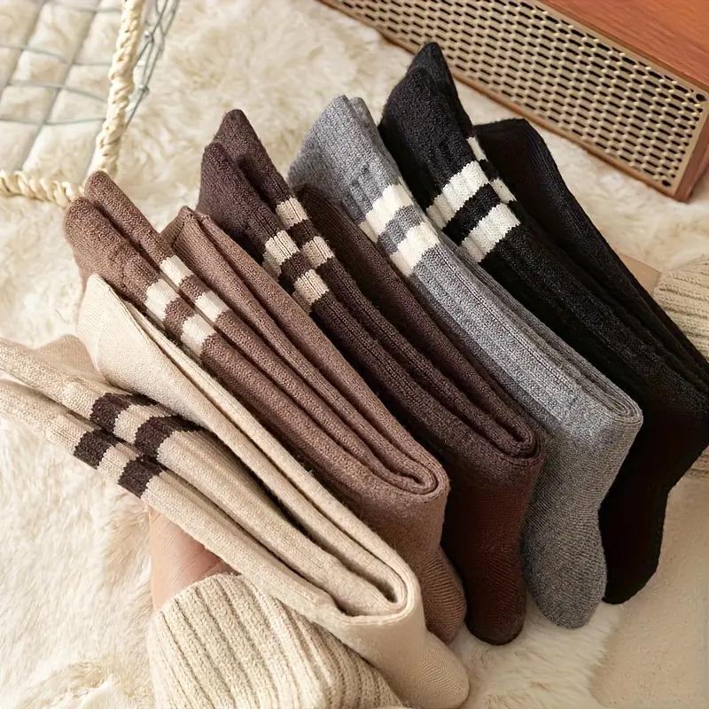 Women JK Fashion Socks for Sports Daily Wear Cute Fall Winter Collection Pack Trendy Striped Crew Socks