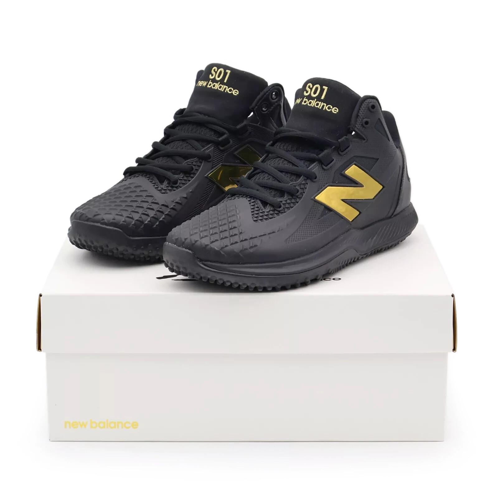 TSHOBK1 New Balance FuelCell Ohtani 1 Trainer Black Metallic Gold (Turf) (Men s) 8.5