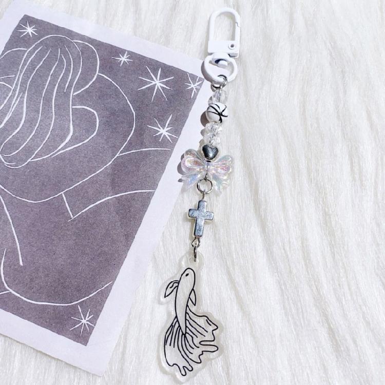 Modern Traditional Fusions Keychain Exquisite Craftsmanship Carp Charm Gift For Home Office Travel Essential