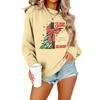 Women's Casual Christmas Print Sweatshirt, Neck Loose Fit Long Sleeve Pullover for Holiday