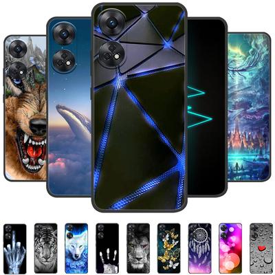 For OPPO Reno 8T Case CPH2481 Wolf Marble Pattern Soft Silicone Clear Cover Funda for OPPO Reno8 T Phone Case Reno 8T 4G Coque