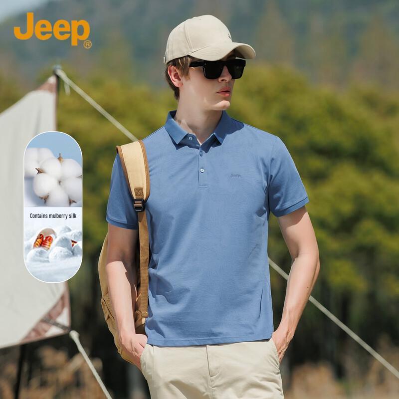 Jeep Men s Casual Short Sleeve Polo Shirt 4XL