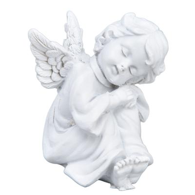 Statua di Cherubino Materiale Resina Sintetica Stile Adorabile Statuette di Bambini Bianchi per Decorazioni di Feste