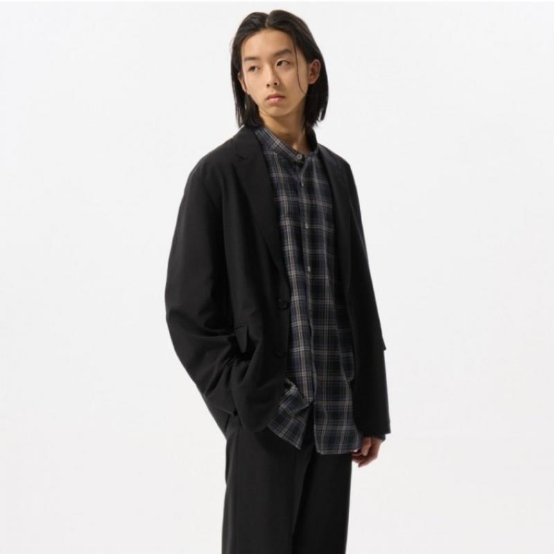 Customellow Black Relax Fit Setup Pants Cwpam25421bkx