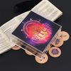 Hand Carved Wooden Runes Symbols Set Divination Runes Stone with Instruction and Storage Bag Heal Gift Decoration