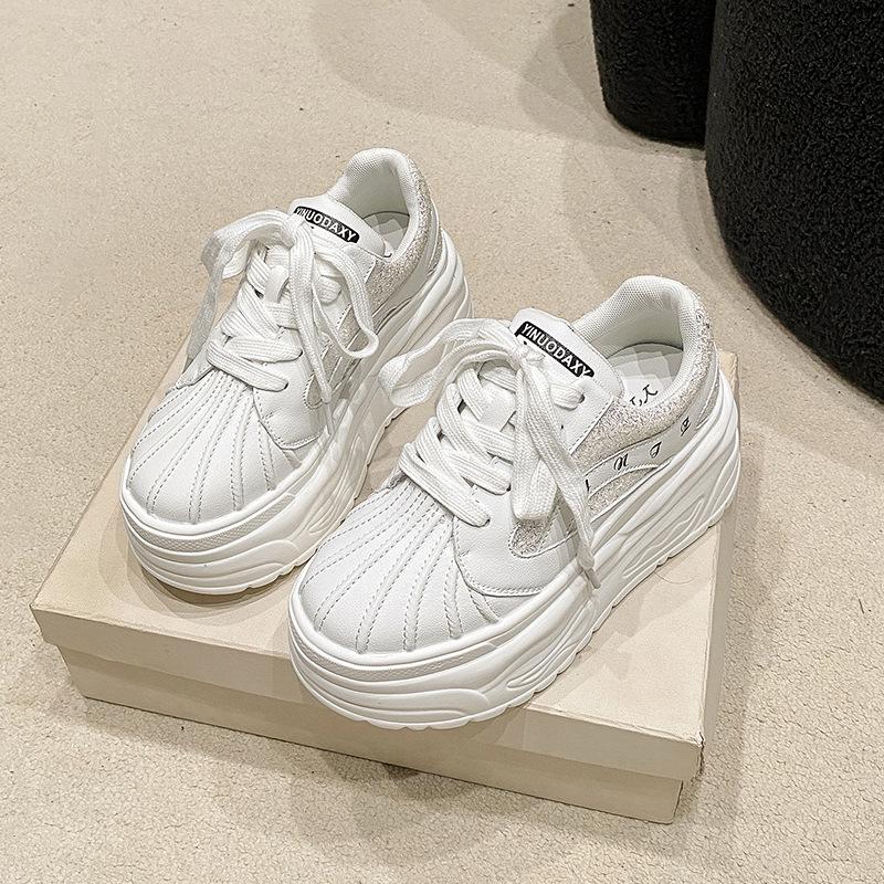 

[Fanfna] Niche original design shell head board shoes women s 2025 autumn new versatile platform sports and leisure 40