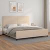 3125474 vidaXL Bed Frame with Headboard Cappuccino 200x200 Cm Faux Leather
