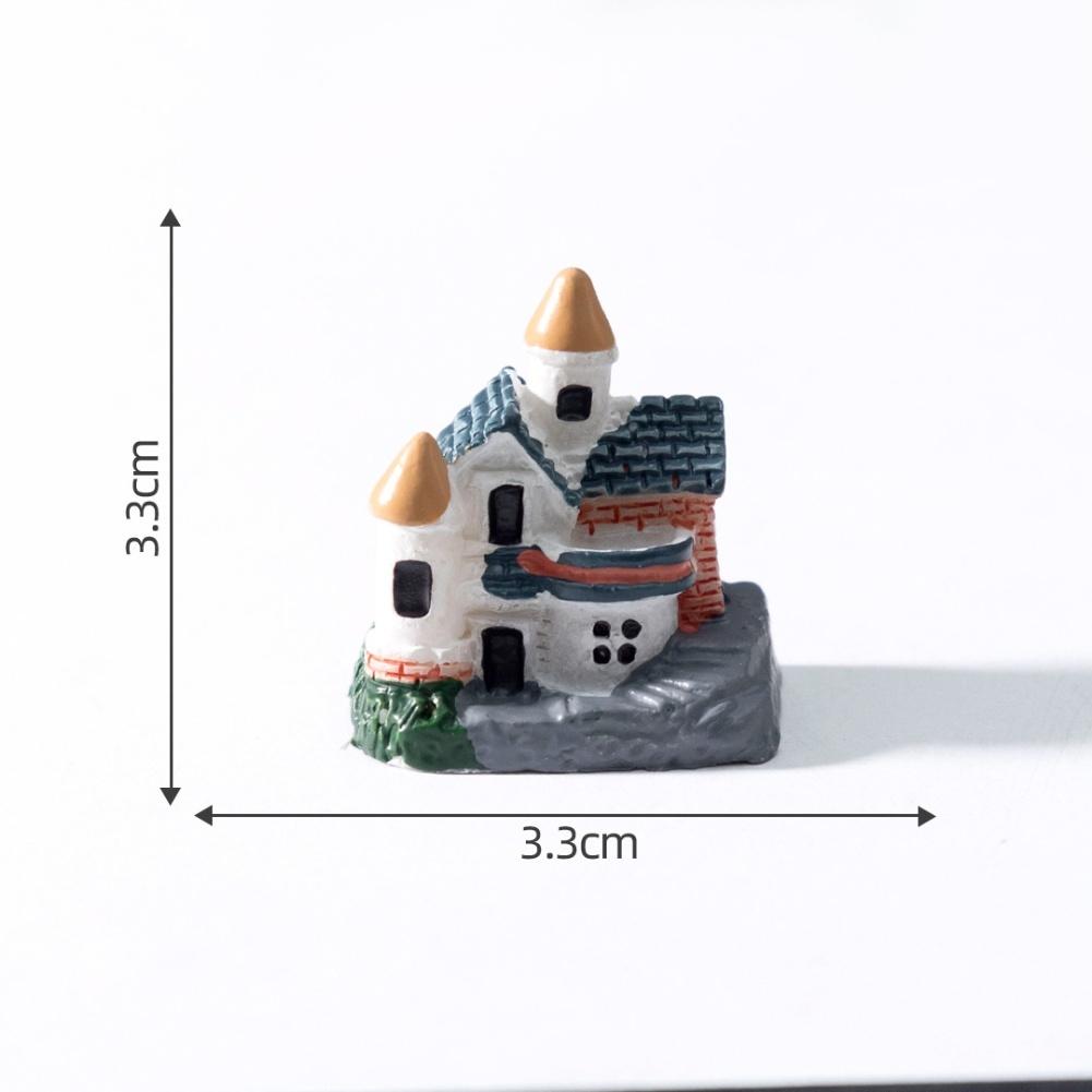 8Pcs Miniature Fairy Garden Houses Set DIY Fairy Garden Parts Miniature Ornament Statue Figurines For Landscape Pot Dollhouse