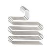 4 Pack Multi Pants Hangers Rack for Closet Organization,Stainless Steel S-shape 5 Layer Clothes Hangers for Space Saving Stora